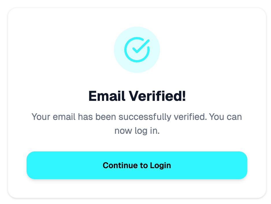 Verify your email