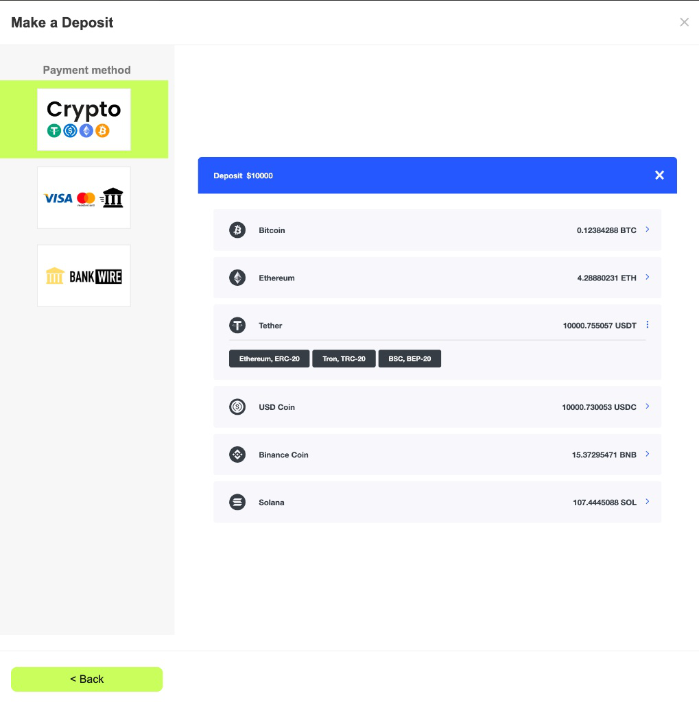 Send your crypto